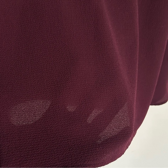 Vince Camuto Wine Simi-Sheer Blouse 2X - Picture 7 of 10